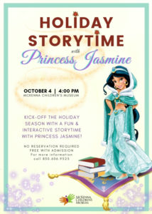 Downtown New Braunfels Holiday Storytime with Princess Jasmine