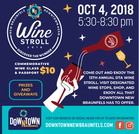 Downtown New Braunfels Annual Wine Stroll