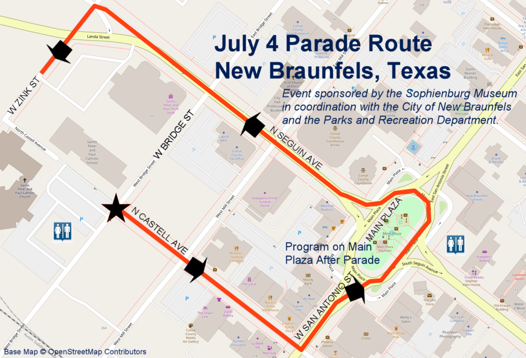 Downtown July 4 Patriotic Parade and Program New Braunfels Downtown